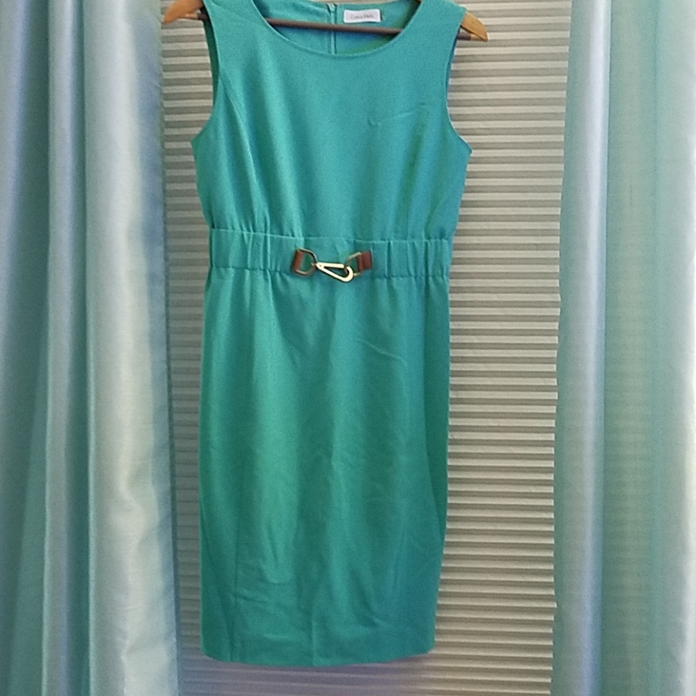 Calvin Klein dress turquoise teal 8